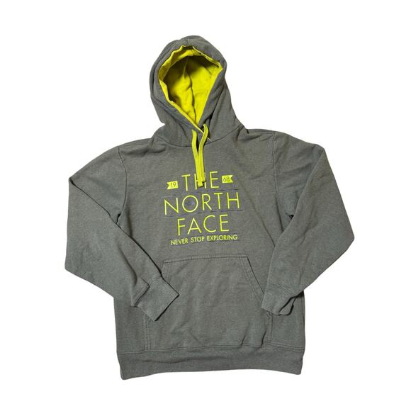 THE NORTH FACE pullover sweatshirt/hoodie size Men's Large, Green & Yellow - Picture 1 of 10
